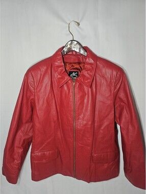 MS Maxima Red Leather Jacket XL